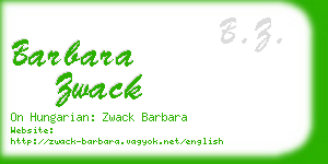 barbara zwack business card